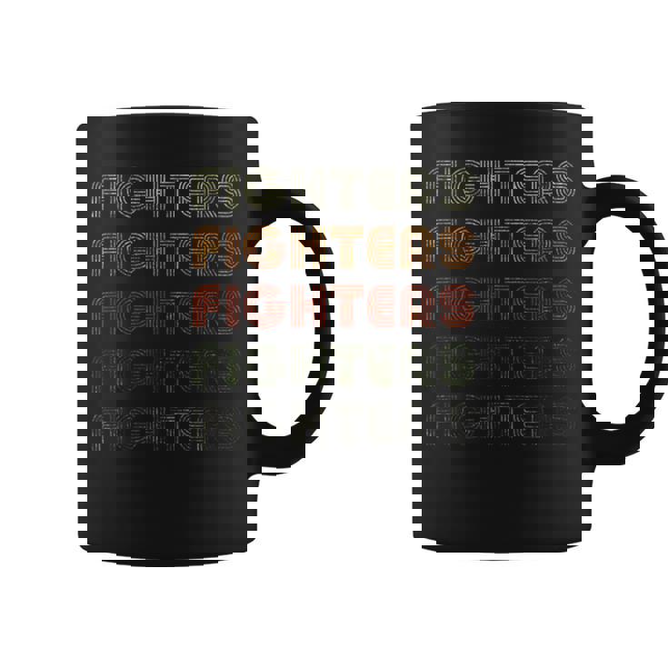 Love Heart Fighters グランジ ビンテージスタイル ブラックファイターズ コーヒーマグ