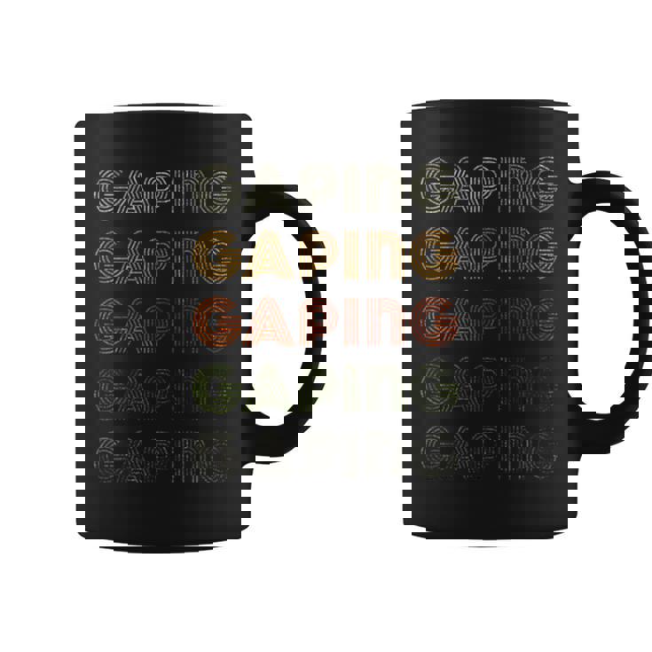 Love Heart Gaping グランジ ビンテージスタイル ブラック ギャップ付き コーヒーマグ