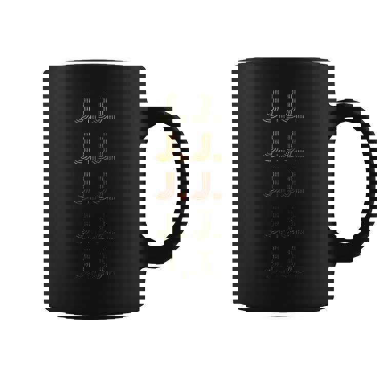 Love Heart JJ グランジ ビンテージスタイル ブラック JJ コーヒーマグ