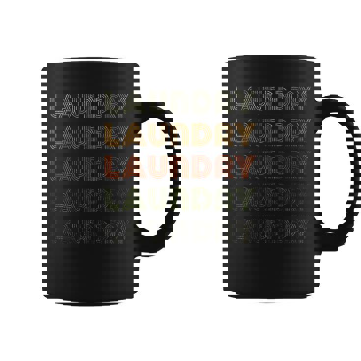 Love Heart Laundry Grunge ビンテージスタイル ブラック ランドリー コーヒーマグ