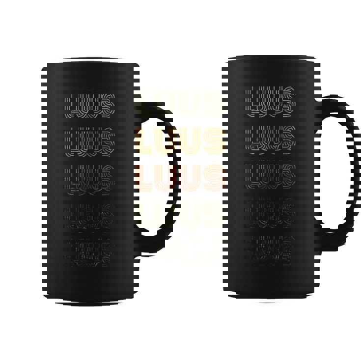 Love Heart Luus グランジ ビンテージスタイル ブラック Luus コーヒーマグ