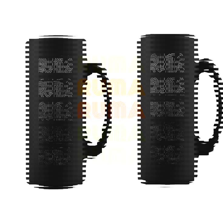 Love Heart Ruma グランジ ビンテージスタイル ブラック ルマ コーヒーマグ