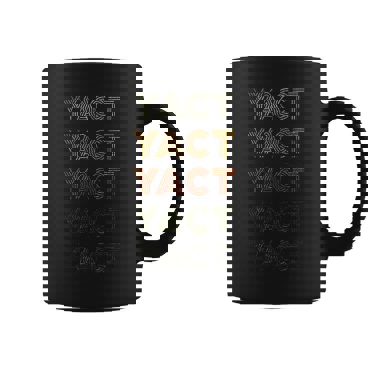 Love Heart Yact グランジ ビンテージスタイル ブラック ヤクト コーヒーマグ