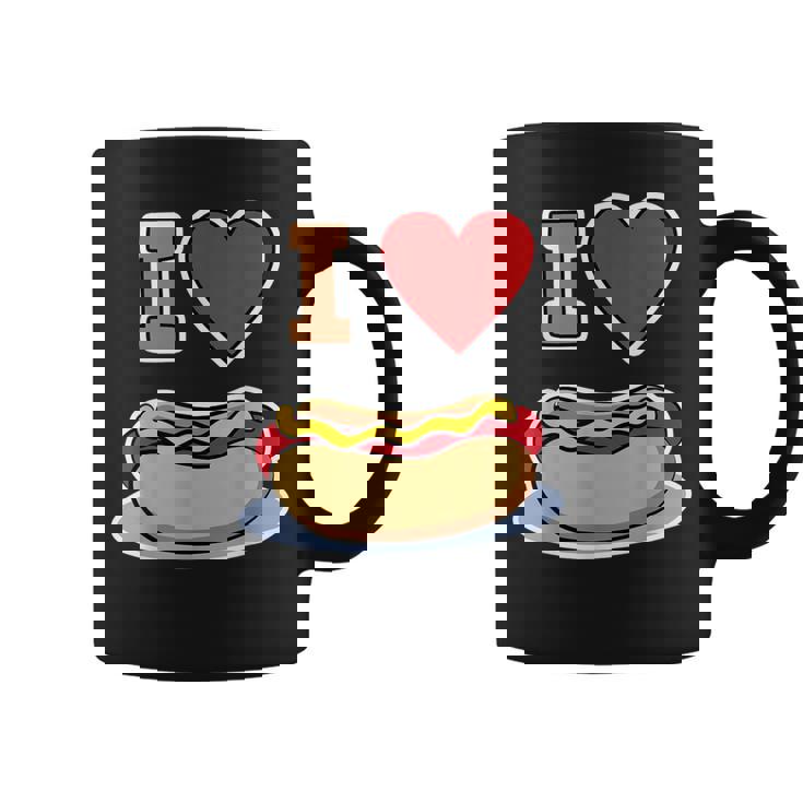 I Love Hot Dog 私はホットドッグを愛している ホットドッグ コーヒーマグ