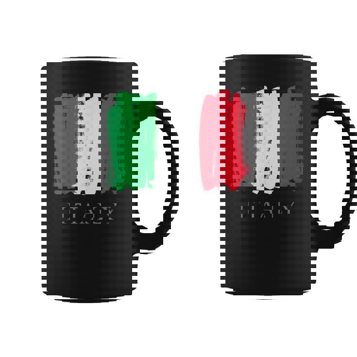 I Love Italy 、クールでキュートなイタリア国旗グラフィックデザイン コーヒーマグ