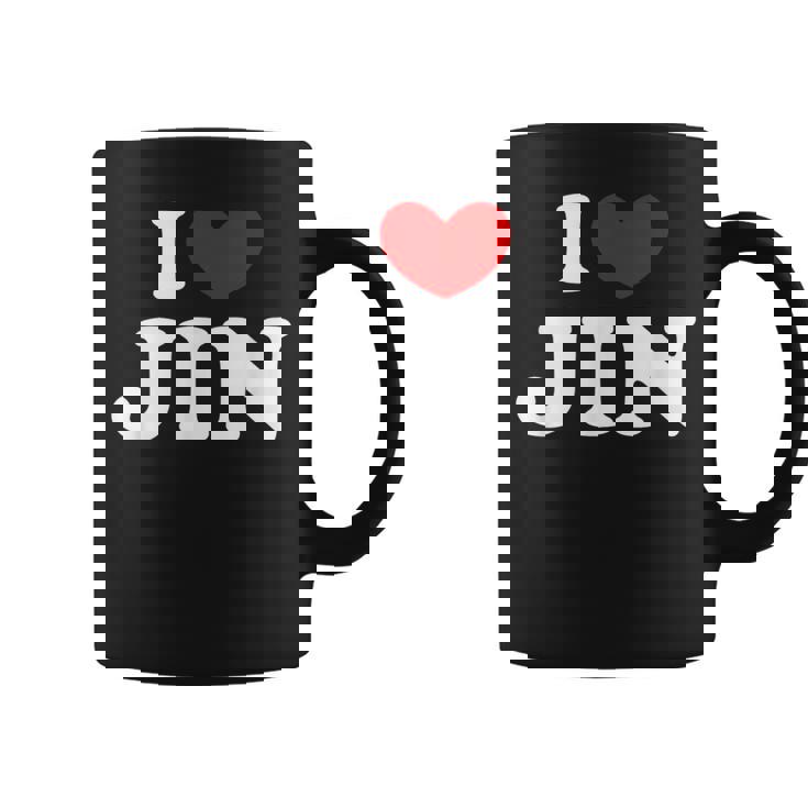 I Love Jin 私は愛する Jin コーヒーマグ
