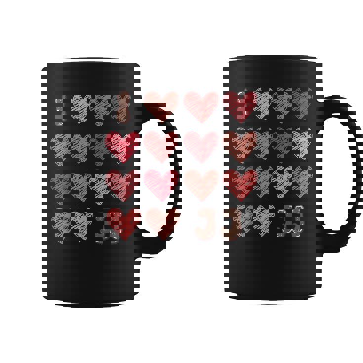 I Love Jj シャツ ハート グルービー パーソナライズ Jj コーヒーマグ