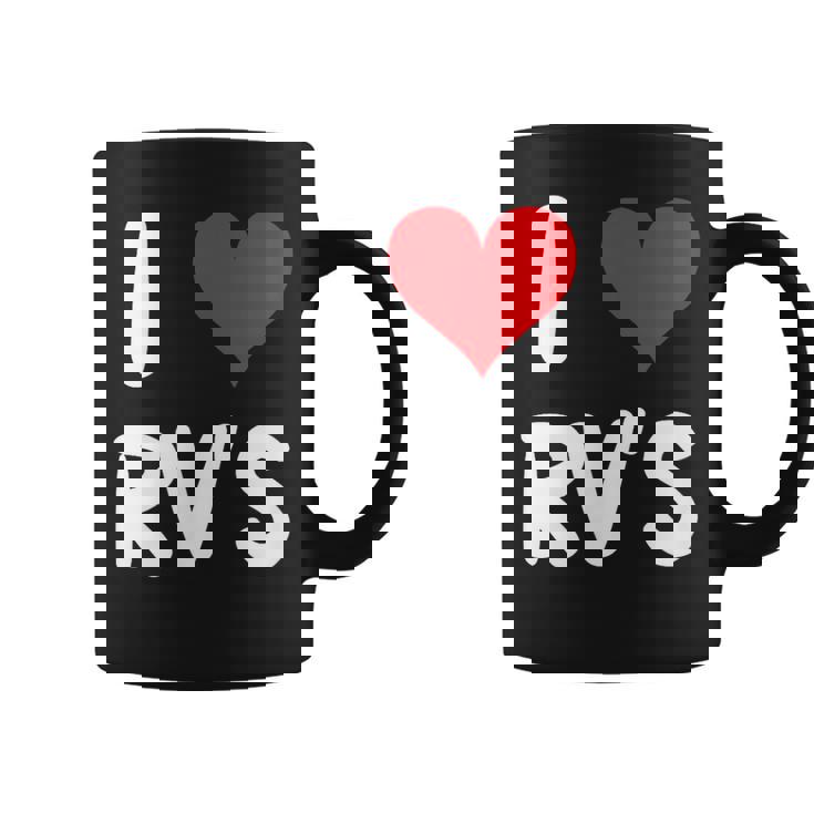 I Love Rv のレクリエーションビークル キャンプ キャンピングカー 旅行 旅行 コーヒーマグ