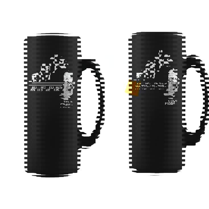 Lunes Martes Miércoles Juevesiernes Divertido Beber Cerveza Taza de café
