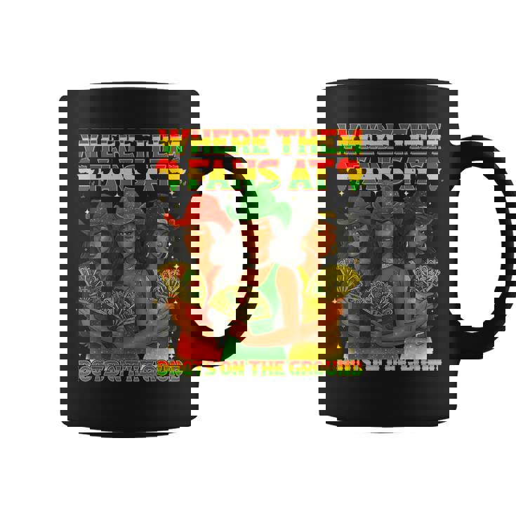 Where Them Fan At Boots On The Ground Black Western Cowgirl Coffee Mug