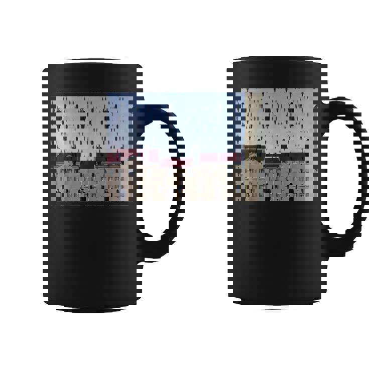 Magritteによるゴルコンダの有名な絵画。 コーヒーマグ