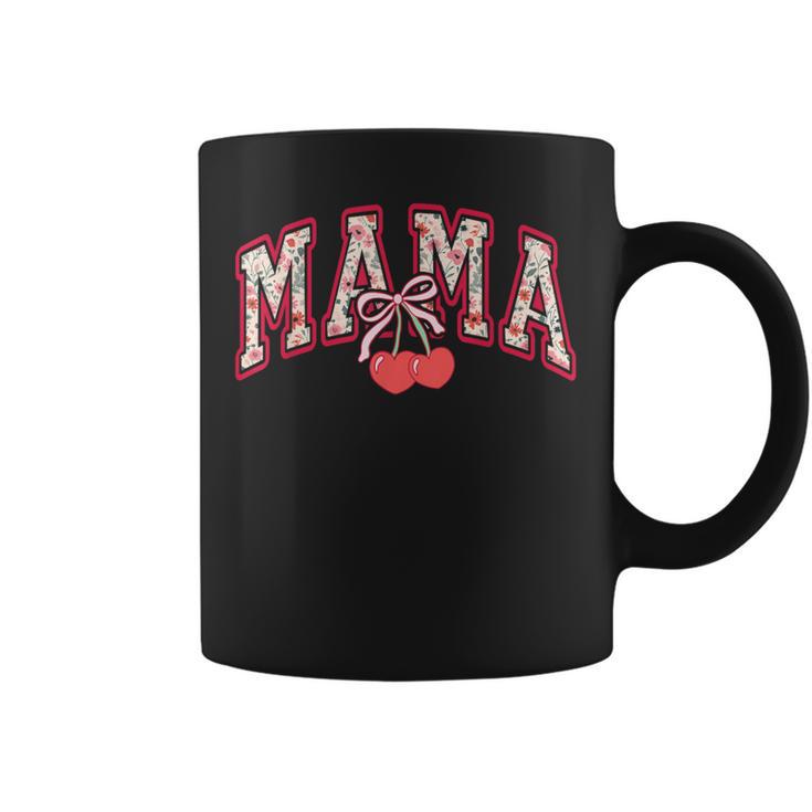Mama Mommy Cherry Happy Mother's Day Mom Life Coquette Bow Coffee Mug