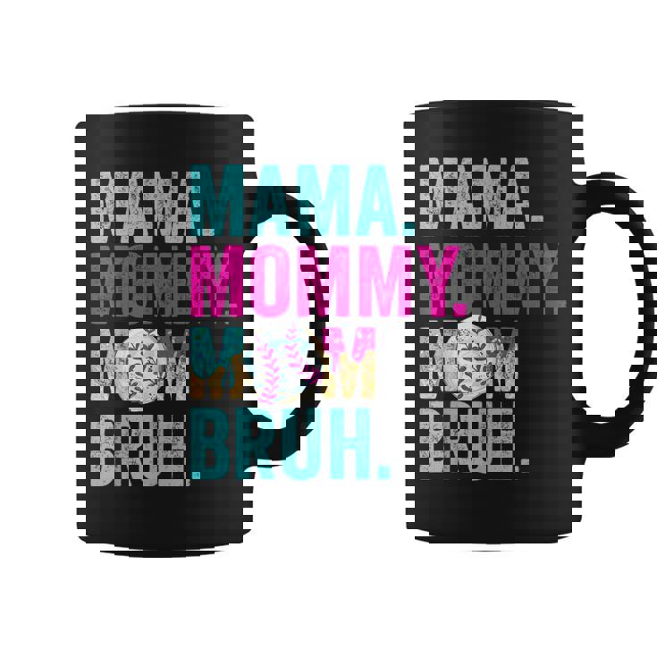 Mama Mommy Mom Bruh Baseball Mom Drip Ice Cream Coffee Mug