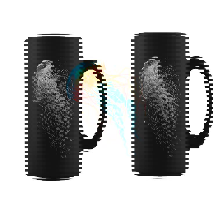 Medusas Fantasía Colorido Animal Arte Gráfico Medusas Taza de café