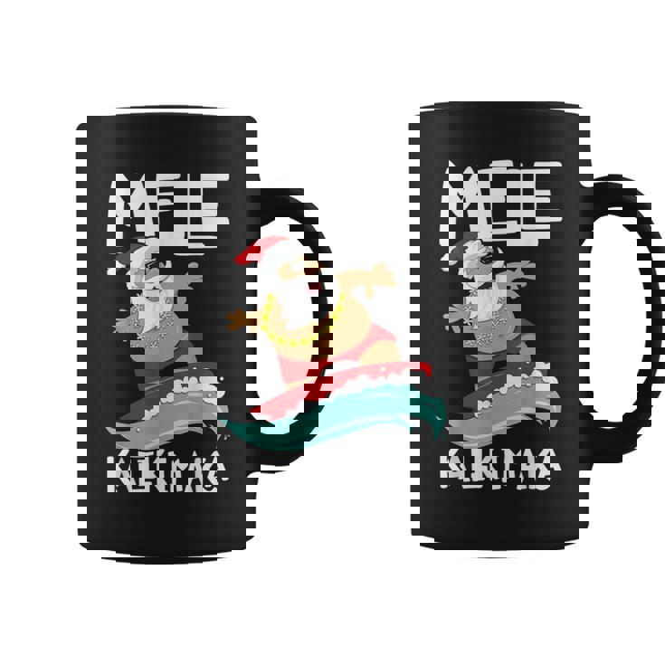 Mele Kalikimaka ハワイアン クリスマス ハワイ サーフィン サンタ コーヒーマグ