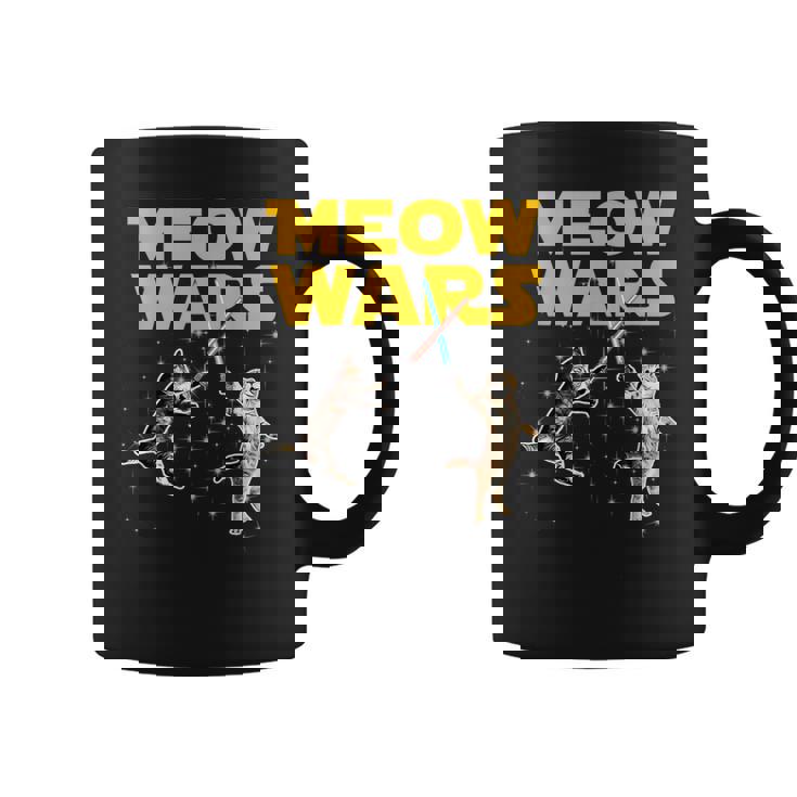 Meow Wars 猫好きのための面白いグラフィック コーヒーマグ