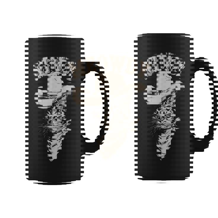 Meowdy Cat Cowboy Western Graphic Cat Lady Cat Dad Coffee Mug
