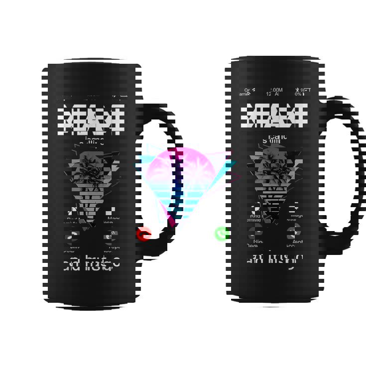 Miami Is Calling & I Must Go Illustration Graphic s コーヒーマグ
