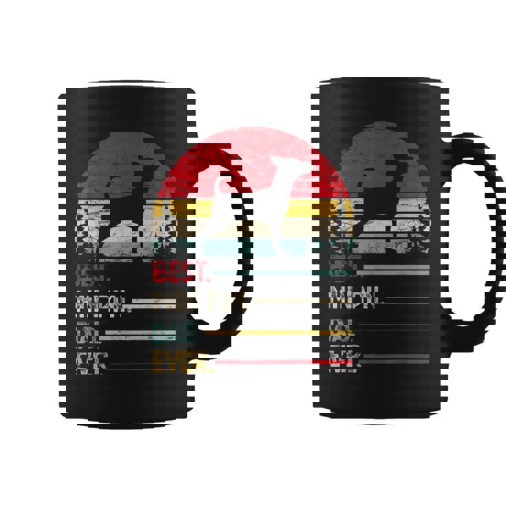 Miniature Pinscher Best Dad Ever Dogintage Retro Men Tazze