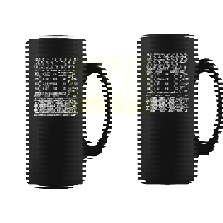 Mississippi Delta Blues Intage Retro Envejecida Taza de café