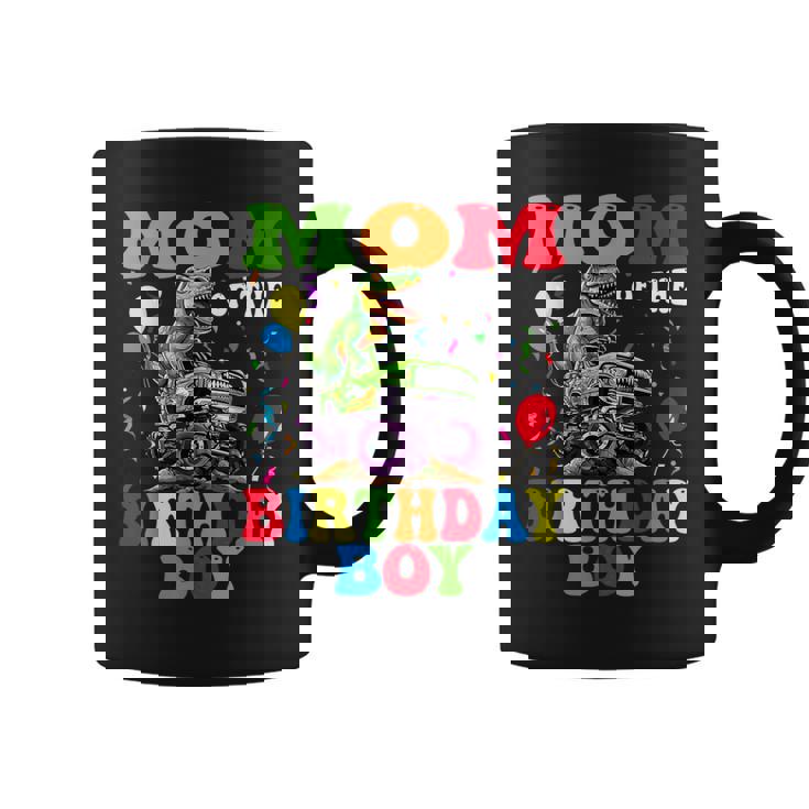 Mom Of The Birthday Boy Dinosaur Monster Truck Coffee Mug