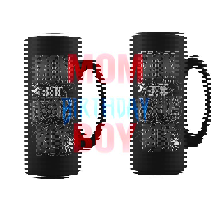 Mom Of The Birthday Boy Spider Web Birthday Party Matching Coffee Mug