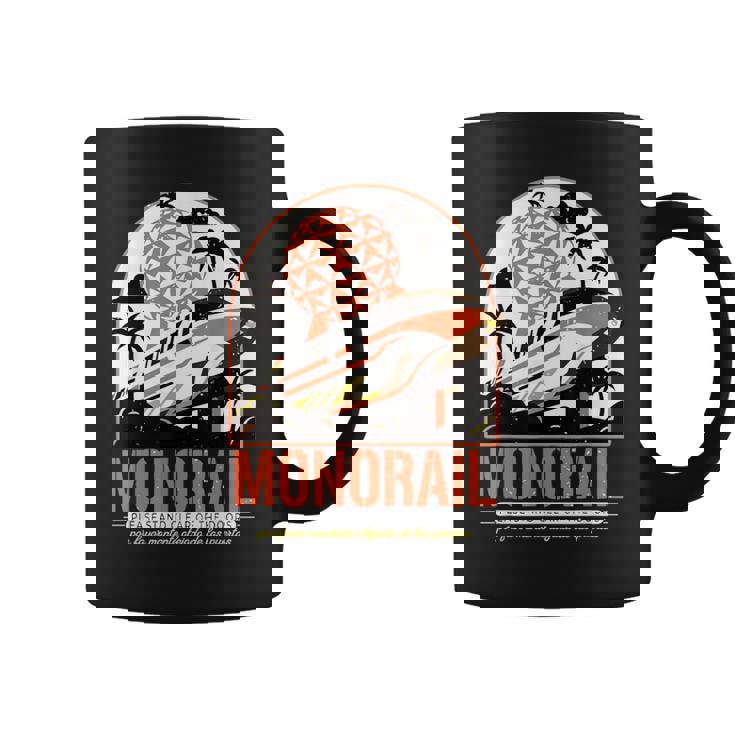 Monorail Please Stand Clear Of The Doors Theme Park Retro Coffee Mug