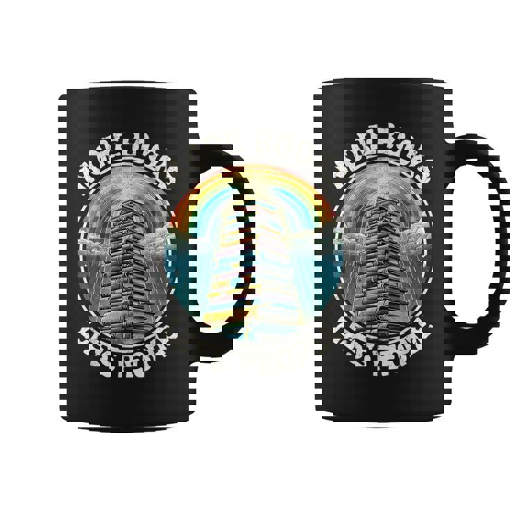 More Books Less People Book Lover Bookworm リーディングブック コーヒーマグ