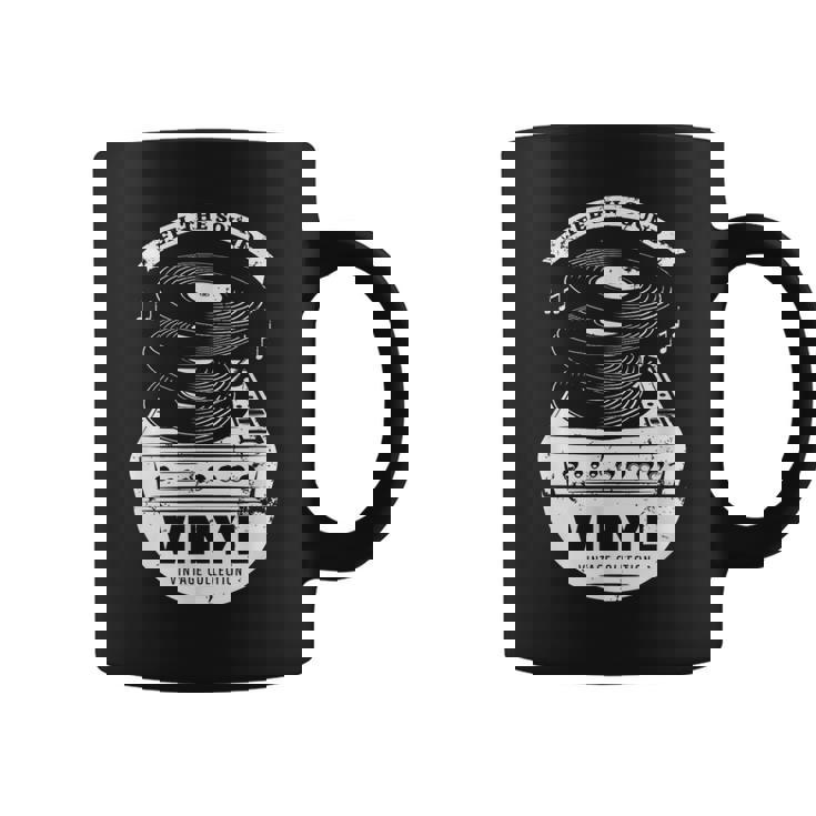 Music Is My Universe レトロなビニールレコードでサウンドを感じる コーヒーマグ