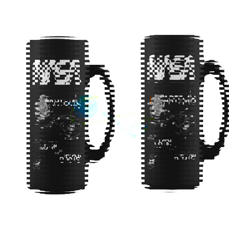Nasa アルテミスミッション探査記章ワームロゴ コーヒーマグ