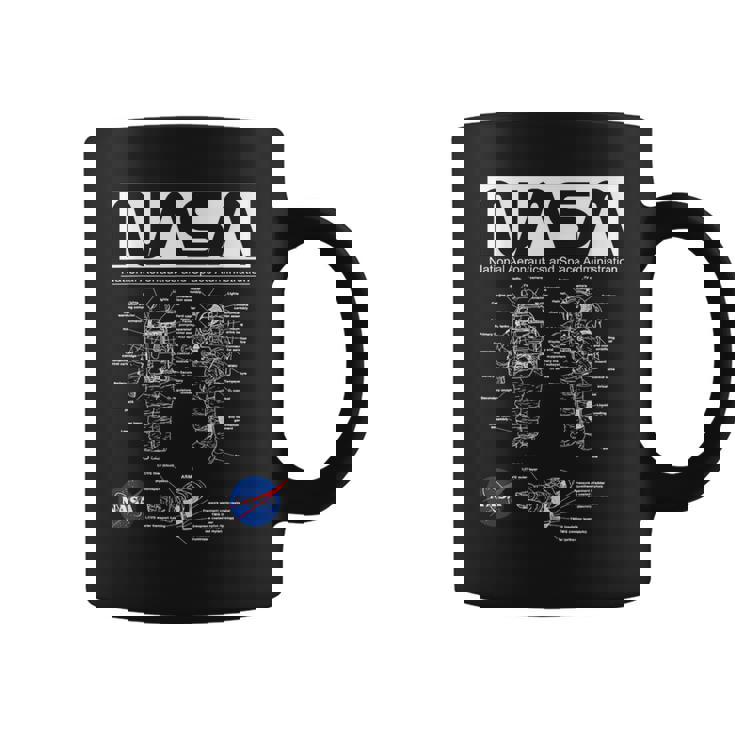 Nasa宇宙飛行士服の概略図 コーヒーマグ