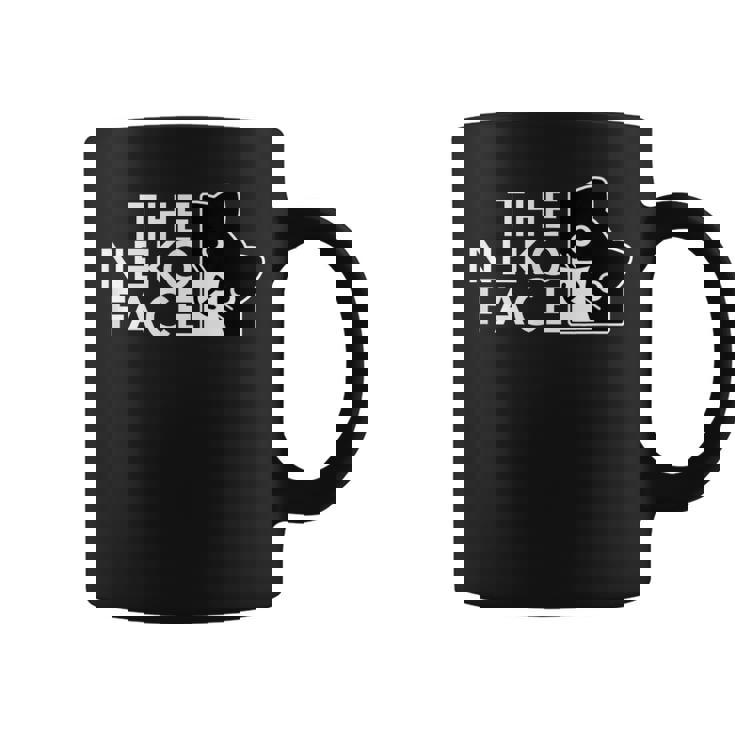 The Neko Face ザ・ネコ・フェイス《ホワイト文字》猫 ハチワレ パロディ ゆるくて かわいい 面白 イラスト コーヒーマグ