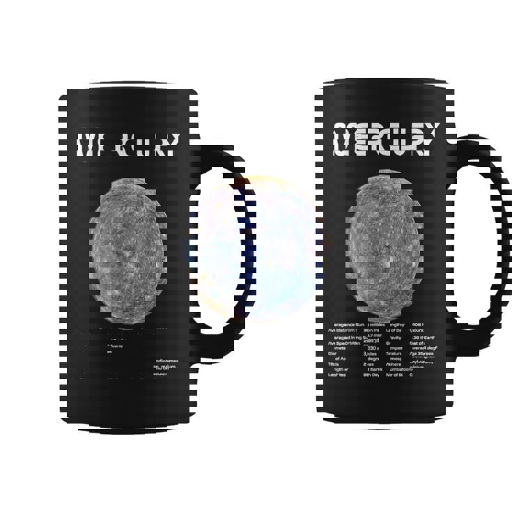 Nerdy Mercury 天文学 科学惑星 太陽系 ホワイト コーヒーマグ