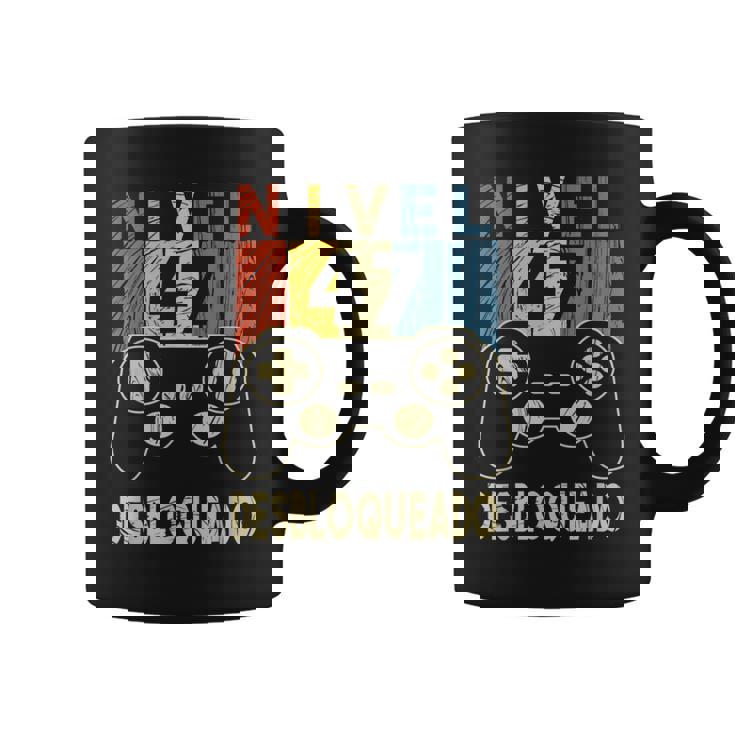 Nivel 47 Desbloqueado Gamer 47 Años Cumpleaños Taza de café