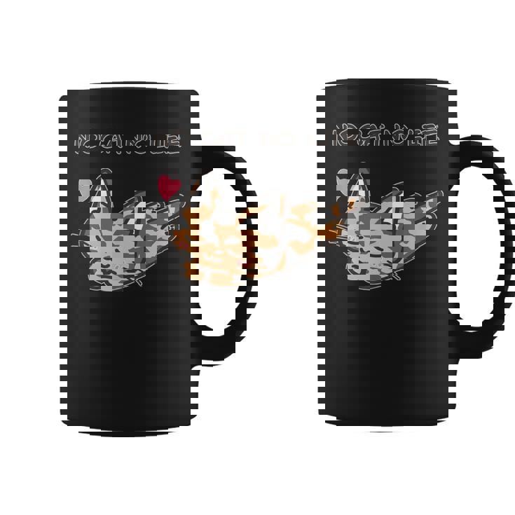 No Cat No Life サビ猫ver 猫好き かわいい コーヒーマグ