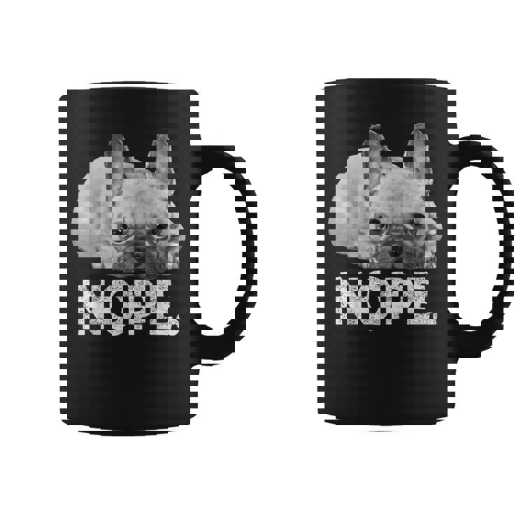 Nope Lazy French Bulldog No Dog フレンチブルドッグ コーヒーマグ