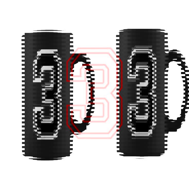 Number Numero Nummer 3 Three 3番 コーヒーマグ