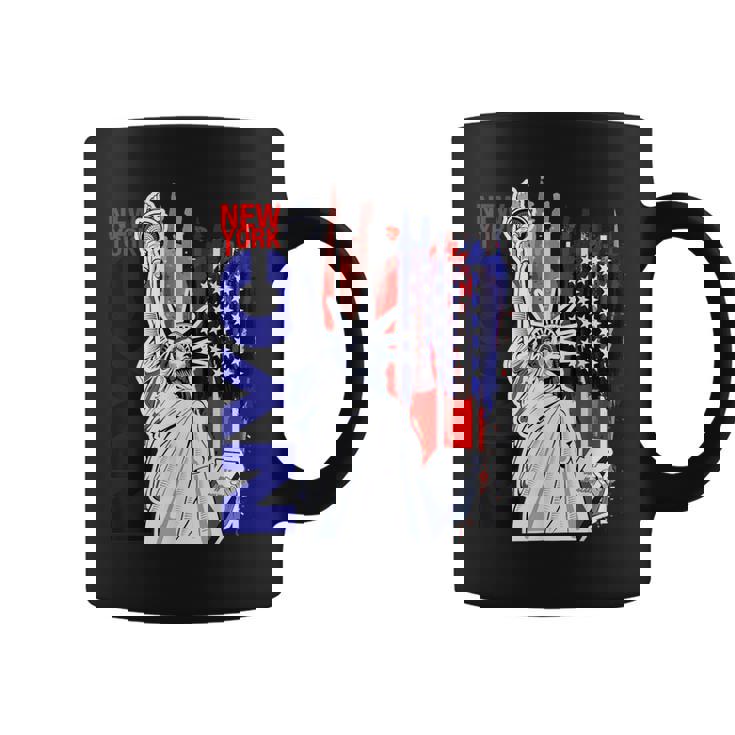 Nyc ニューヨーク市自由の女神 アメリカ国旗 コーヒーマグ