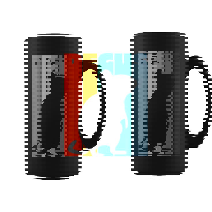 Octodon Degus 格言 ヴィンテージ シルエット レトロ デグ コーヒーマグ