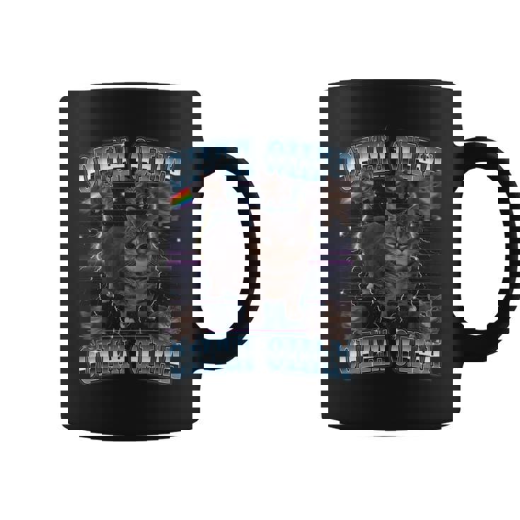 Oiia Oiia Cat スピニング キャット ミーム ファニー トレンディ キャット 長袖tシャツ コーヒーマグ