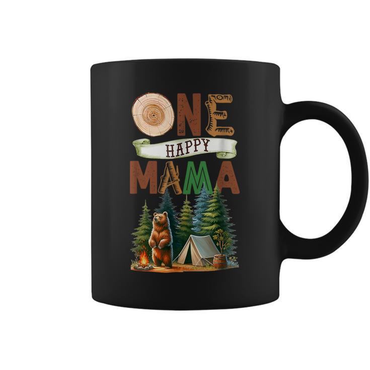One Happy Mama Camper First Birthday Camping Bear Mother Coffee Mug