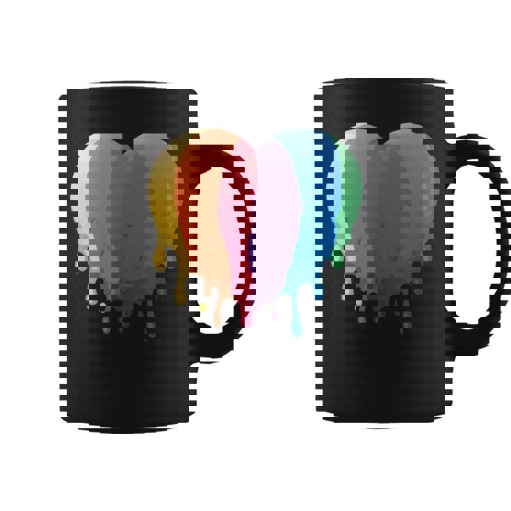 Orgullo Del Corazón Del Arco Iris Lgbtq Taza de café