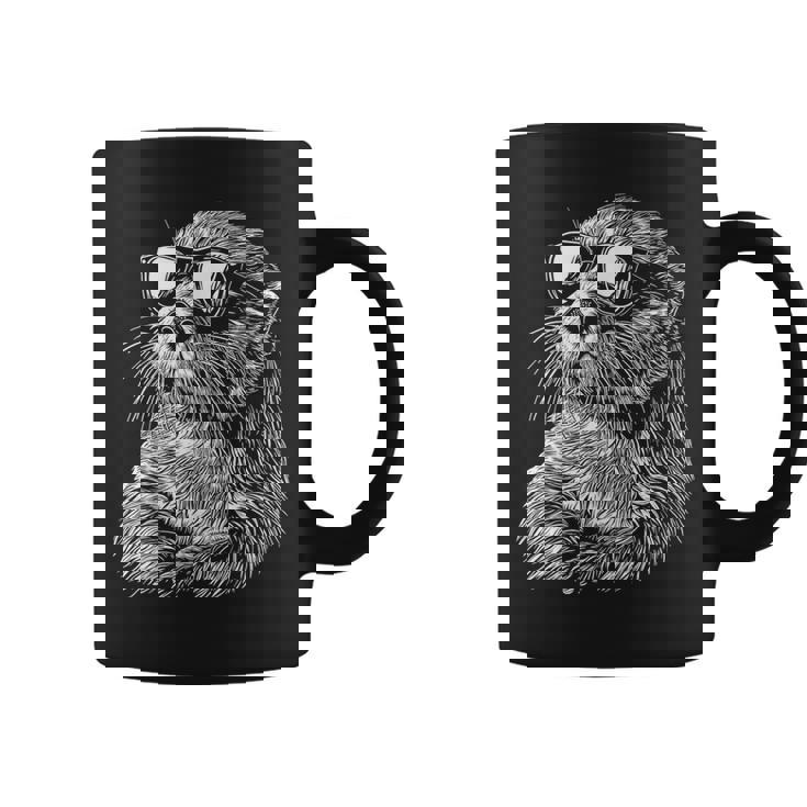 Otter サングラス おもしろい かわいい 動物 ラッコ 恋人 コーヒーマグ