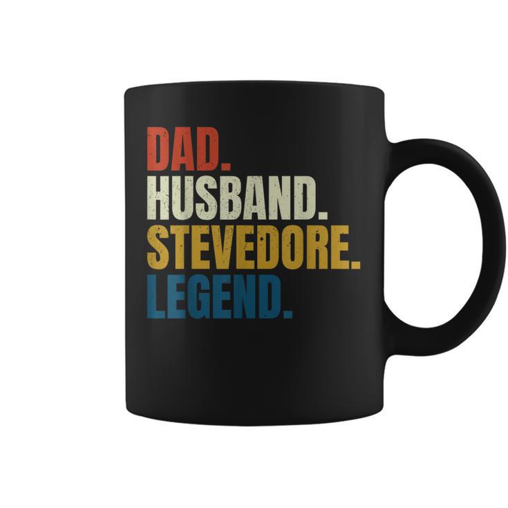 Papá Maridotevedore Leyenda Trabajador Portuario Estibador Taza de café