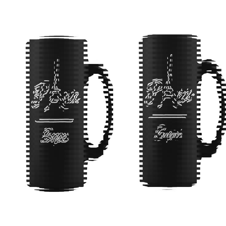 Paris パリ・フランス【エッフェル塔】Bonjour ボンジュール【世界の都市】旅行観光 お土産 かわいい おしゃれ コーヒーマグ