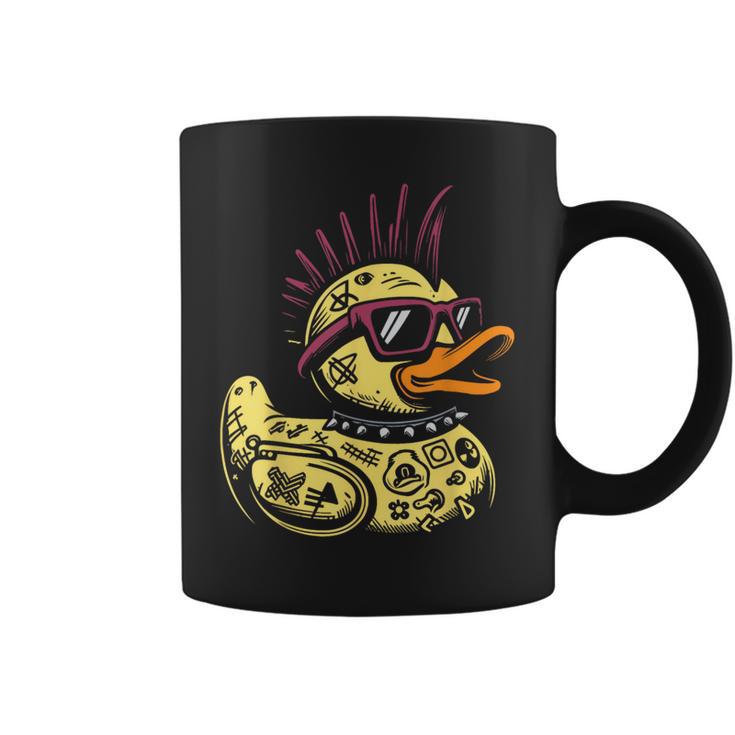 Pato Punk Rocker Punk Taza de café