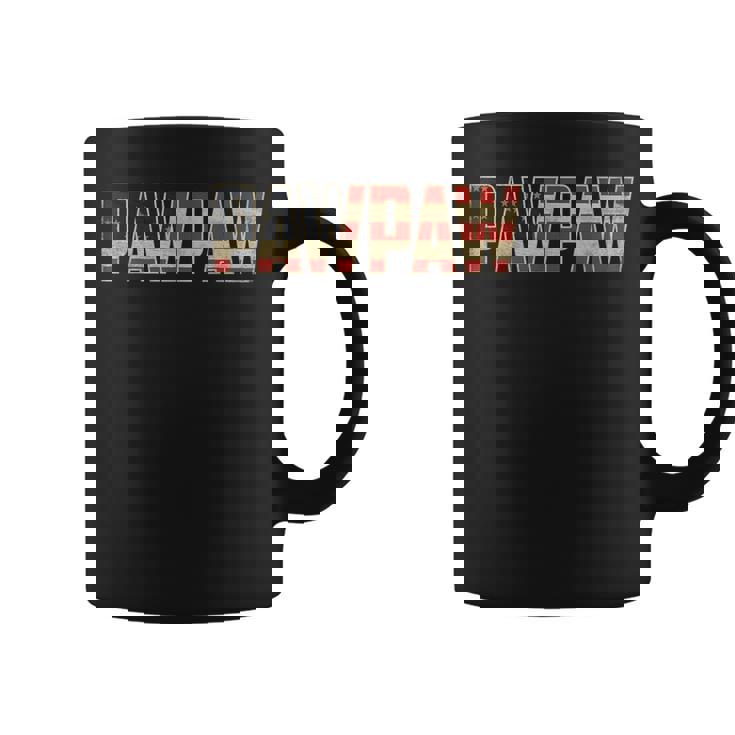 Pawpaw Bold Patriotic American Flag Father’S Day Pawpaw Coffee Mug