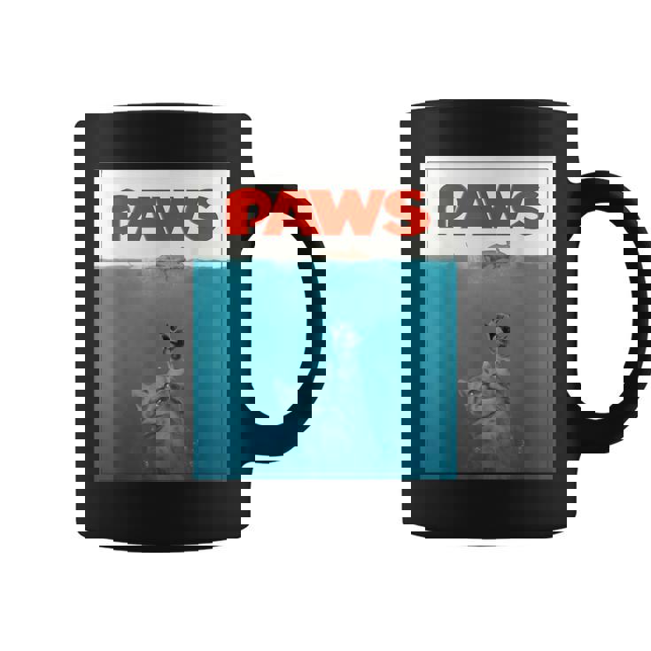 Paws Cat ファニーtシャツ、子猫映画ポスターパロディ コーヒーマグ