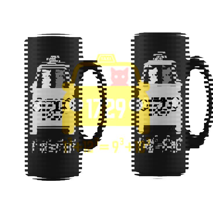 Penredpen タクシーキャット、ラマヌジャンタクシータクシー番号 1729 コーヒーマグ