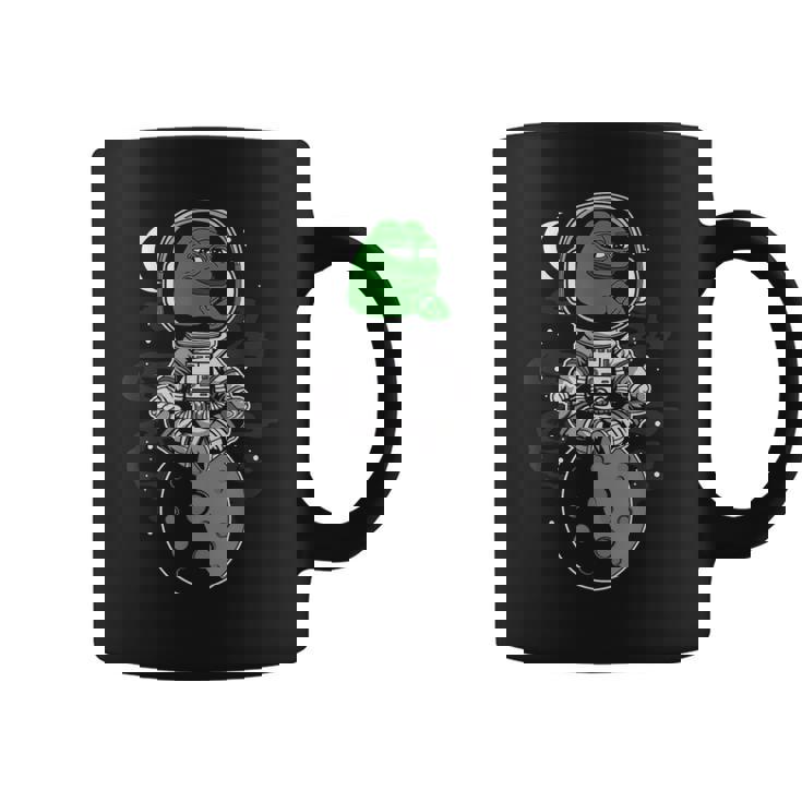 Pepe Crypto用のpepeコインデザイン。 コーヒーマグ